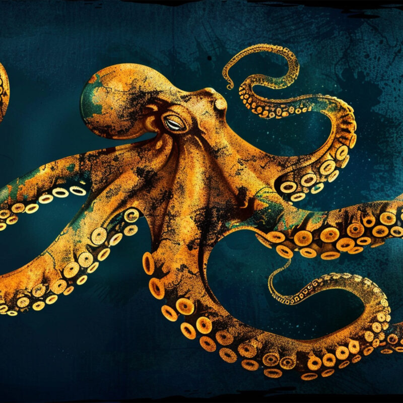 HomeOffice Sichtschutz Paravent Tiefseewesen