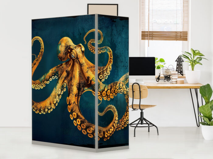 HomeOffice Sichtschutz Paravent Tiefseewesen
