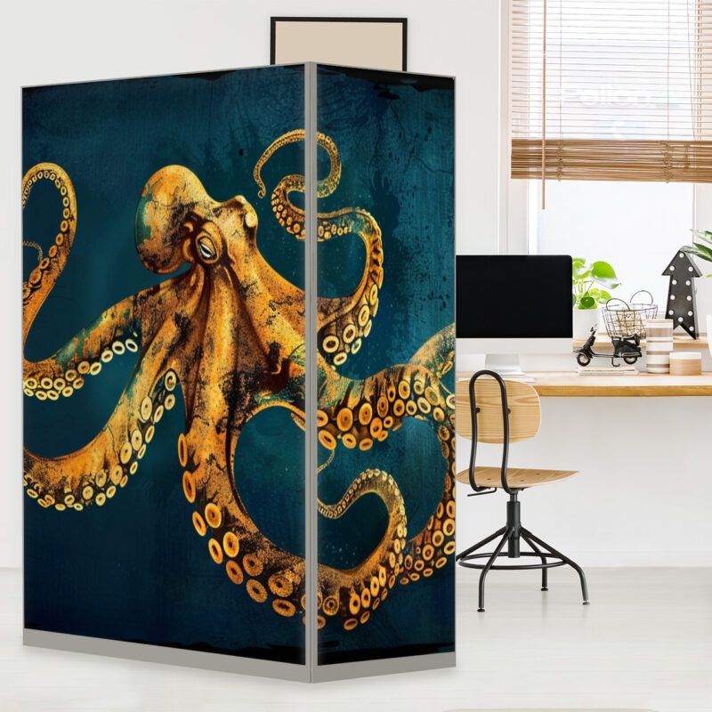 HomeOffice Sichtschutz Paravent Tiefseewesen