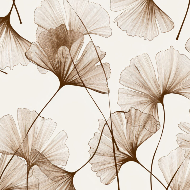 Tapete Ginkgo Studie