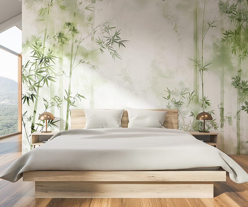 Tapete_Schlafzimmer_Bambuswald Tapete Bambuswald