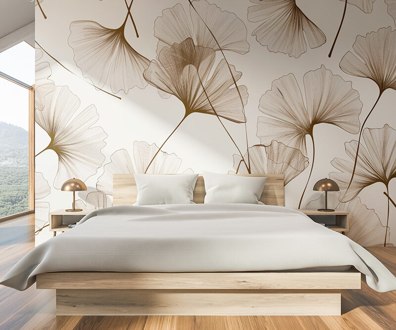 Tapete Ginkgo Studie