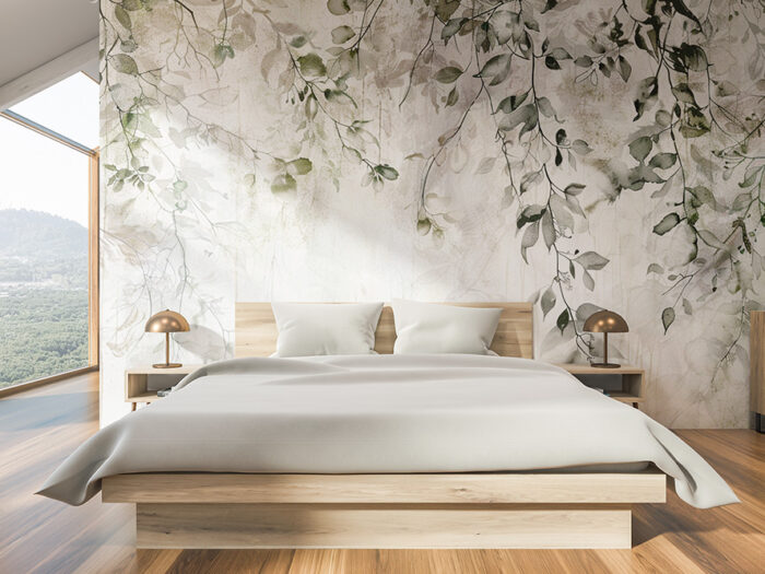 Tapete_Schlafzimmer_Leaf-Silence Tapete Leaf Silence