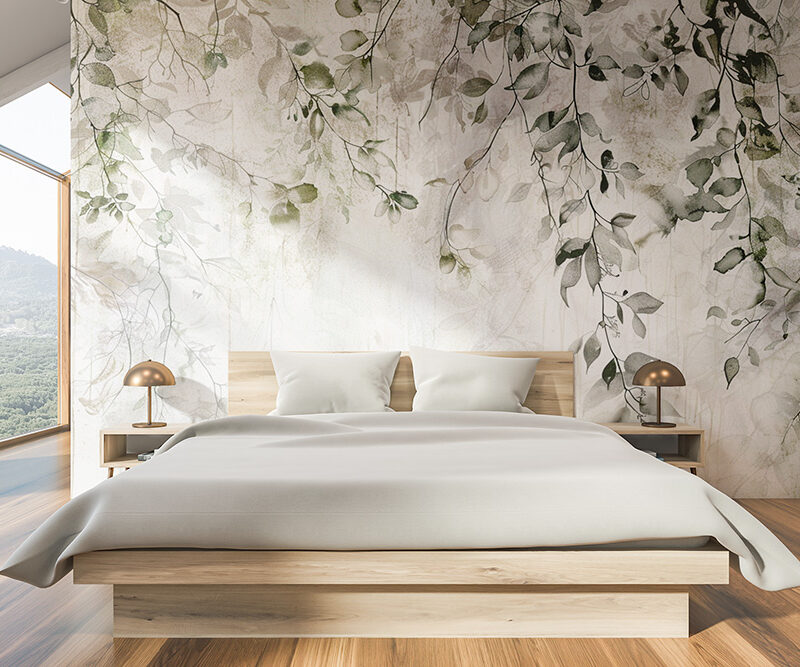 Tapete_Schlafzimmer_Leaf-Silence Tapete Leaf Silence