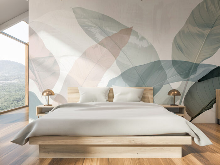 Tapete_Schlafzimmer_Natur-in-Pastell Tapete Natur in Pastell