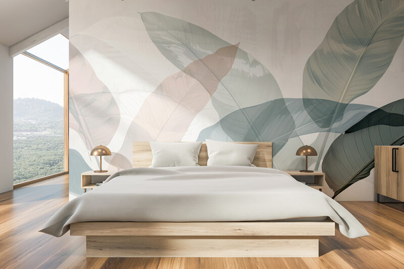 Tapete_Schlafzimmer_Natur-in-Pastell Tapete Natur in Pastell