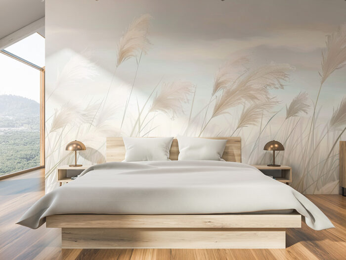Tapete_Schlafzimmer_leises-Schilf Tapete Leises Schilf