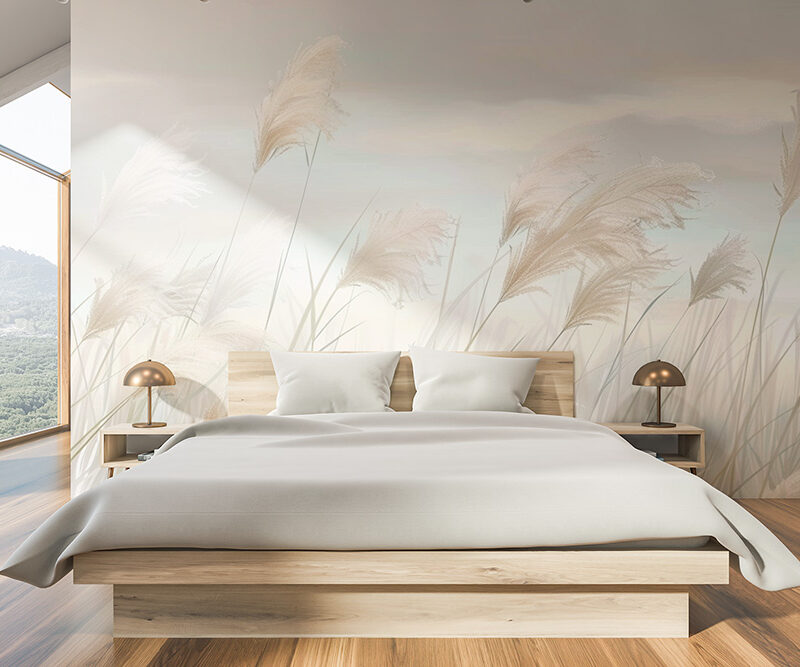 Tapete_Schlafzimmer_leises-Schilf Tapete Leises Schilf