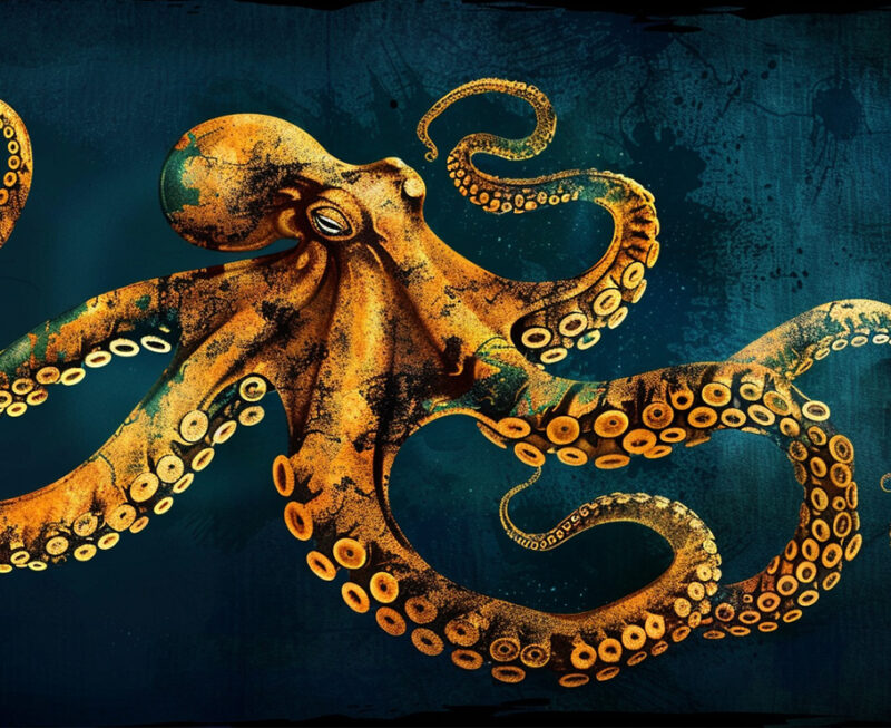 Flächenvorhang Tiefseewesen