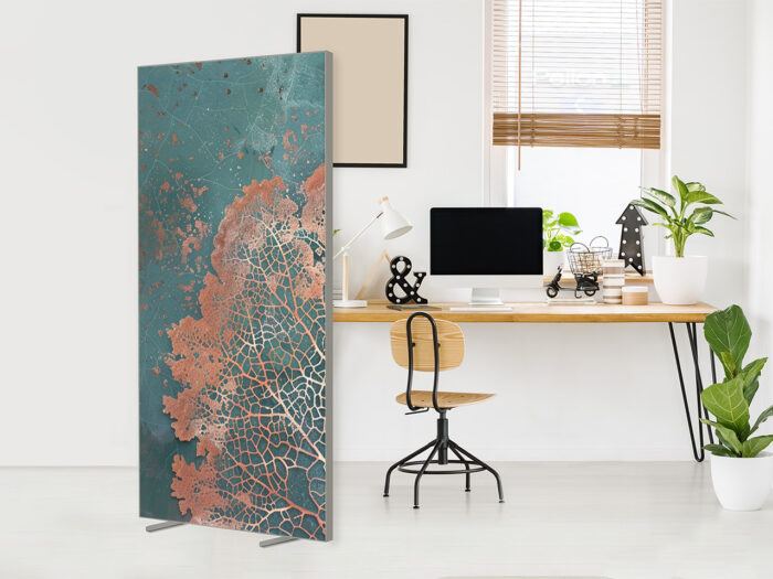 Trennwand_100x200cm_Kupferblatt Sichtschutz Trennwand Kupferblatt