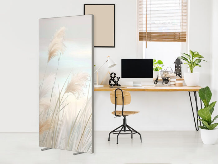 Trennwand_100x200cm_Leises-Schilf Sichtschutz Trennwand Leises Schilf