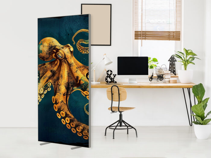 Trennwand_100x200cm_Tiefseewesen Sichtschutz Trennwand Tiefseewesen