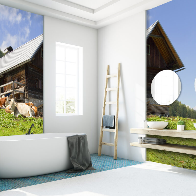 Wandverkleidung Almhütte