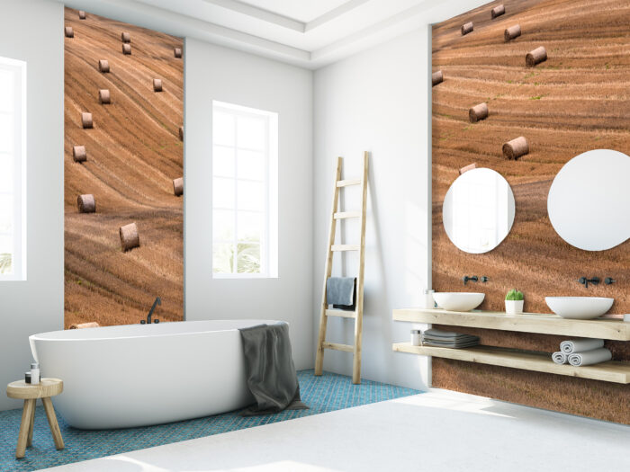 Wandverkleidung Heuballen