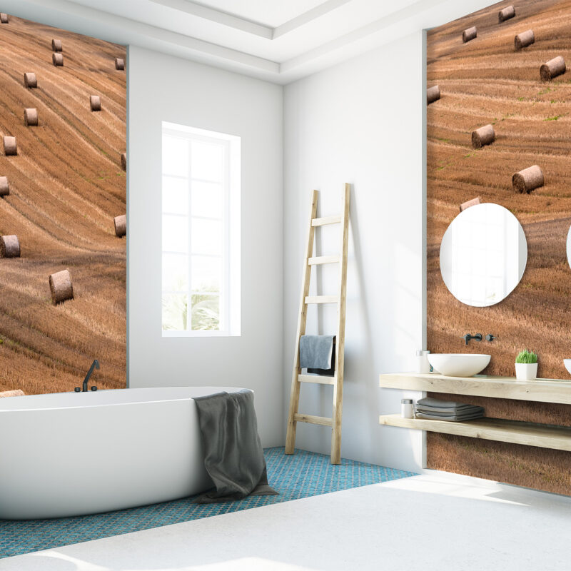 Wandverkleidung Heuballen