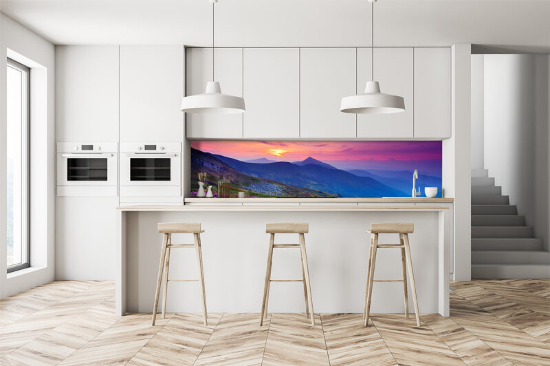 Küchenrückwand Bergpanorama