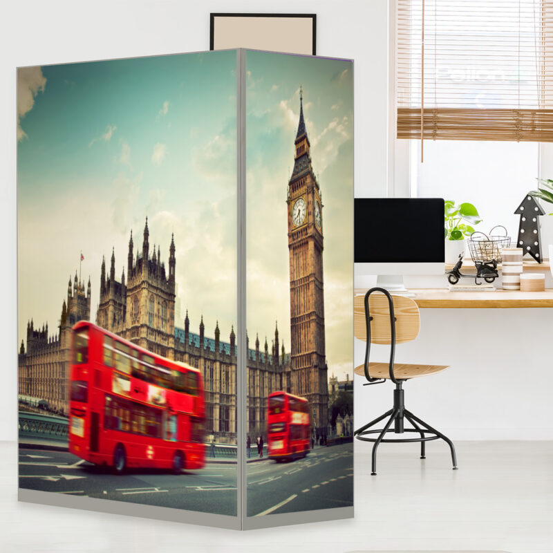 HomeOffice Sichtschutz Paravent Big Ben