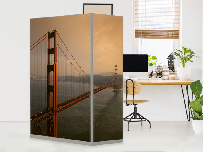 HomeOffice Sichtschutz Paravent Golden Gate Bridge