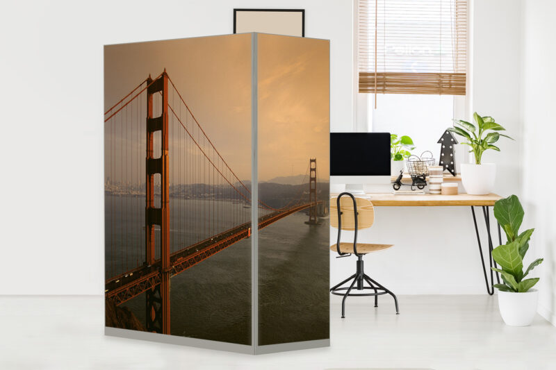 HomeOffice Sichtschutz Paravent Golden Gate Bridge