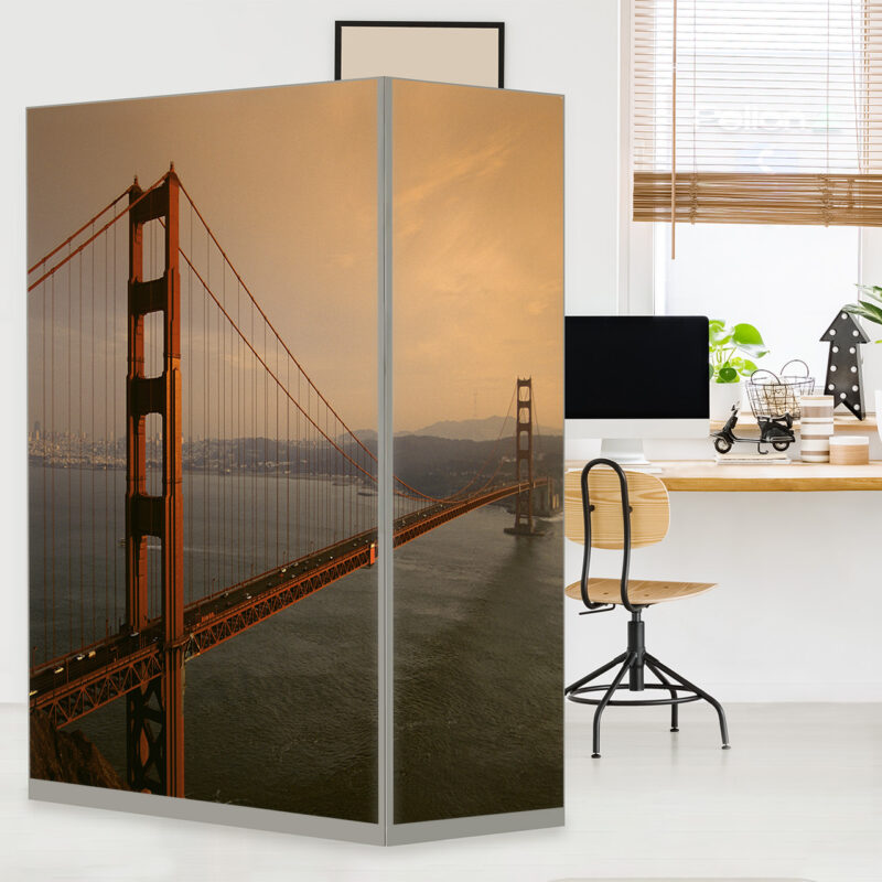 HomeOffice Sichtschutz Paravent Golden Gate Bridge