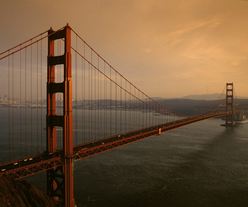 HomeOffice Sichtschutz Paravent Golden Gate Bridge