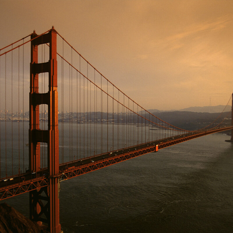 HomeOffice Sichtschutz Paravent Golden Gate Bridge