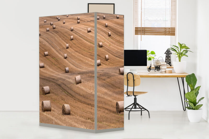 HomeOffice Sichtschutz Paravent Heuballen