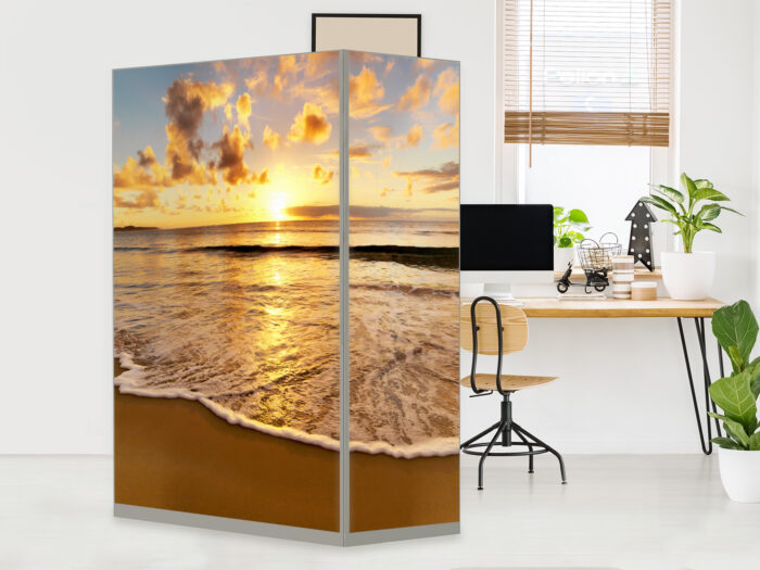 HomeOffice Sichtschutz Paravent Meeresstrand