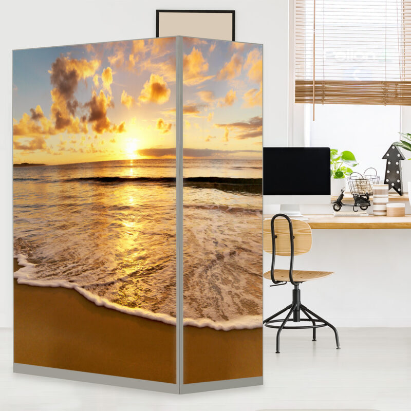 HomeOffice Sichtschutz Paravent Meeresstrand