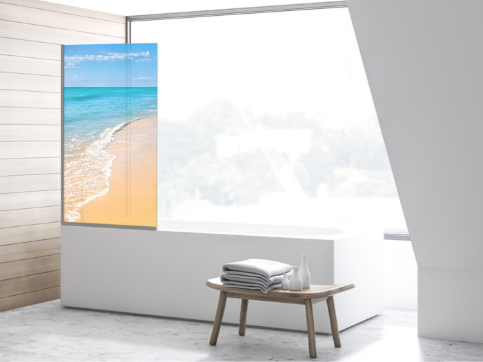 Badezimmerglas_Beach_80x140 Duschtrennwand für Badewannen Beach
