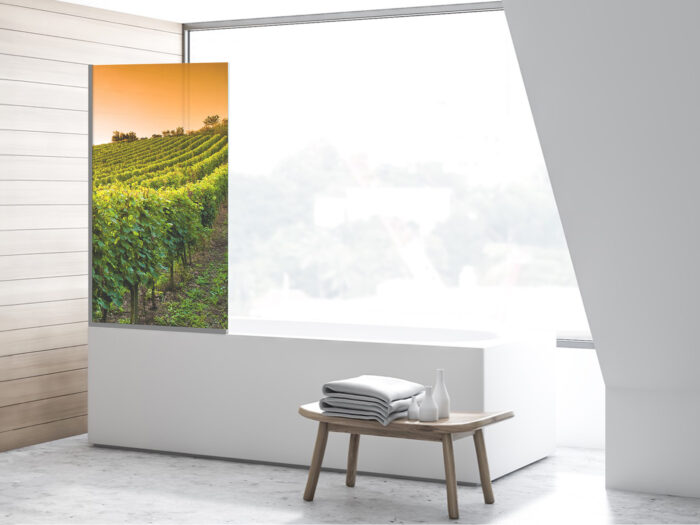 Badezimmerglas_Weinberg_80x140 Duschtrennwand für Badewannen Weinberg