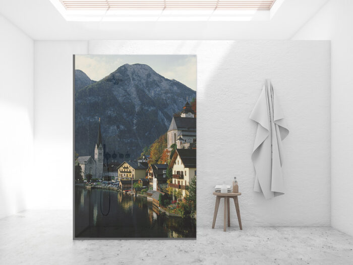 Duschtrennwand_140x120_Hallstadt Duschtrennwand für Walk-in Duschen Hallstatt