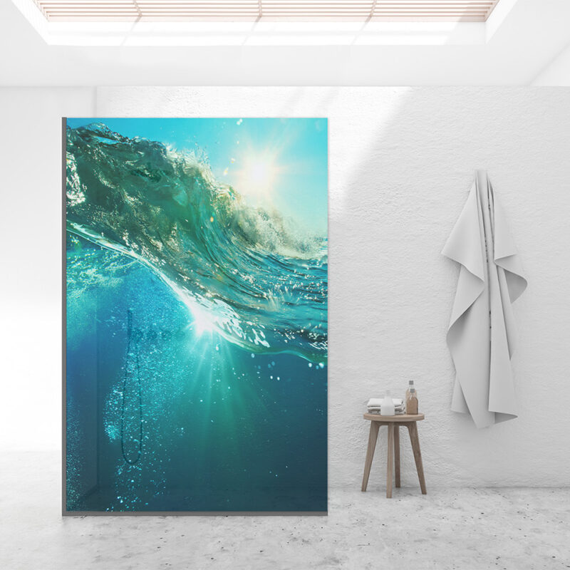 Duschtrennwand für Walk-in Duschen Unterwasser