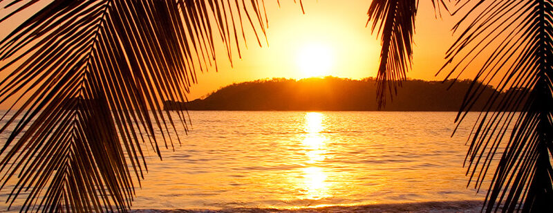 Auflegeglas für Kommoden Sonnenuntergang am Strand