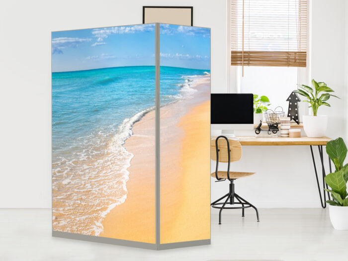 HomeOffice Sichtschutz Paravent Beach