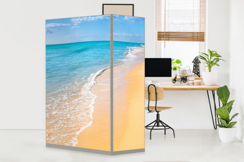HomeOffice Sichtschutz Paravent Beach