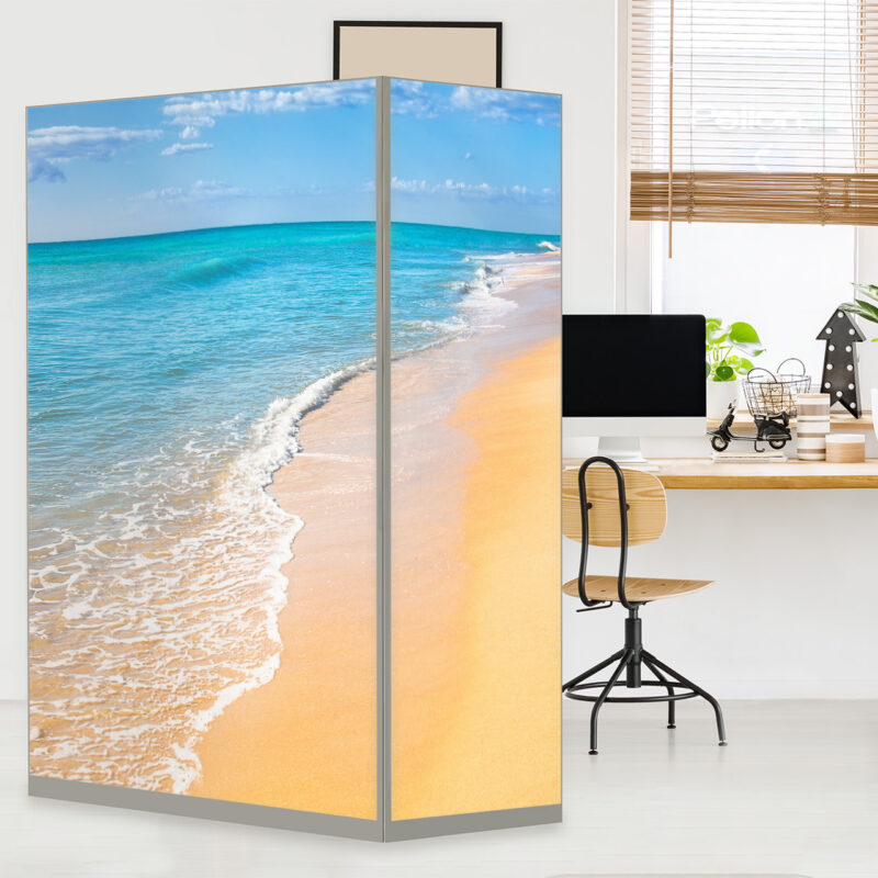 HomeOffice Sichtschutz Paravent Beach