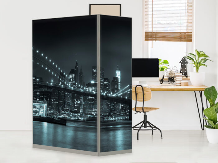 HomeOffice Sichtschutz Paravent City Lights