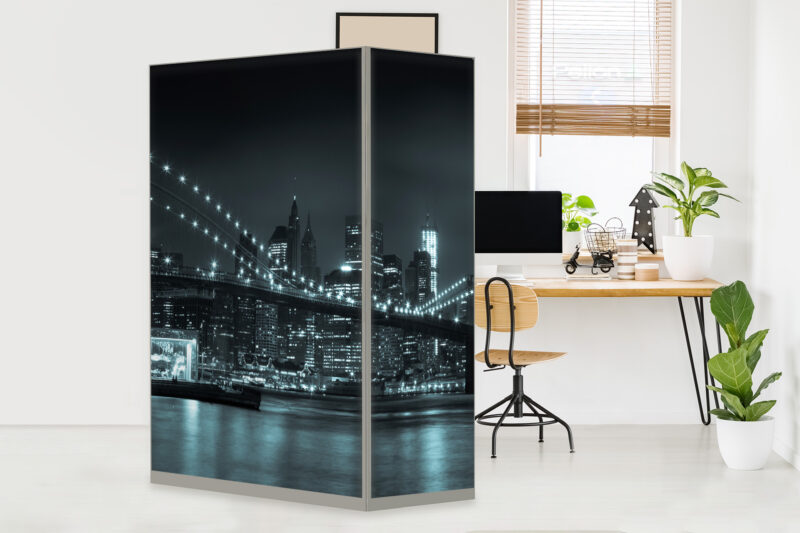 HomeOffice Sichtschutz Paravent City Lights