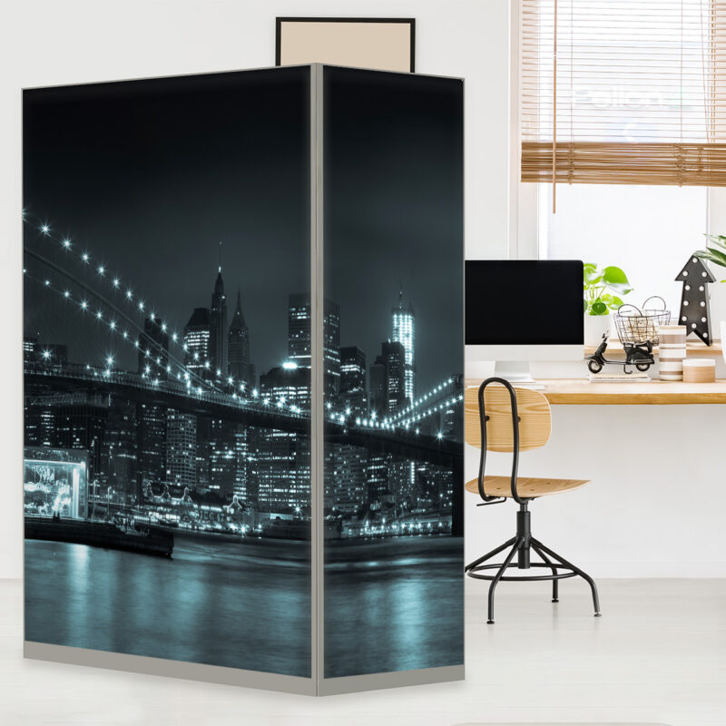 HomeOffice Sichtschutz Paravent City Lights