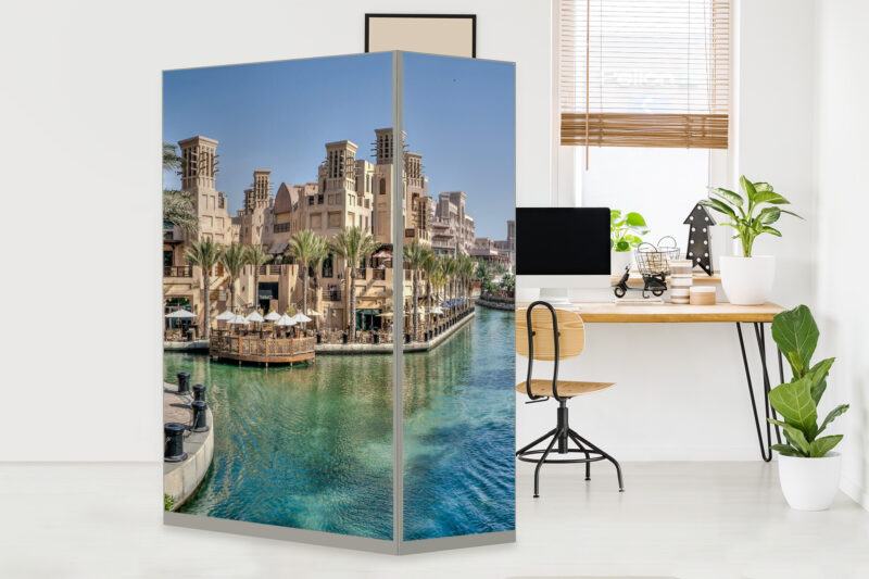 HomeOffice Sichtschutz Paravent Dubai Oasis