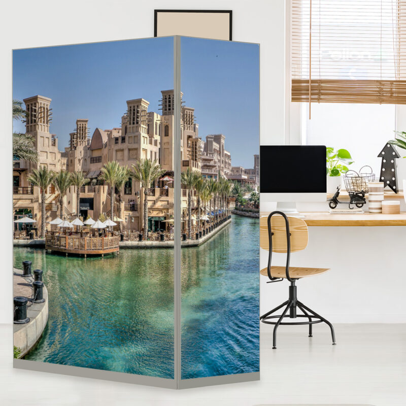 HomeOffice Sichtschutz Paravent Dubai Oasis