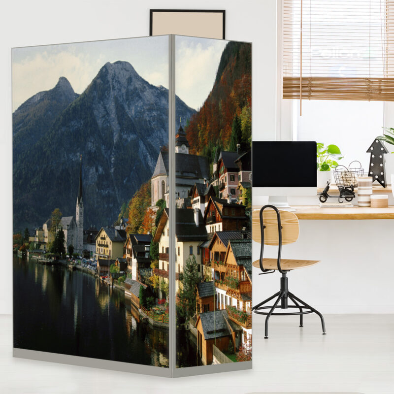 HomeOffice Sichtschutz Paravent Hallstatt