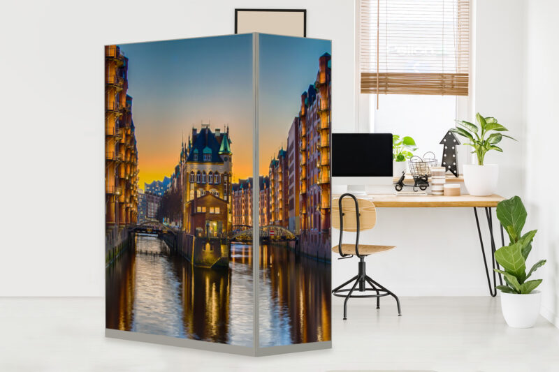 HomeOffice Sichtschutz Paravent Hamburg