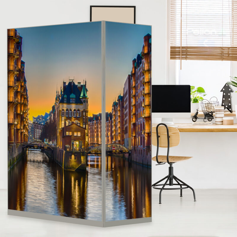 HomeOffice Sichtschutz Paravent Hamburg