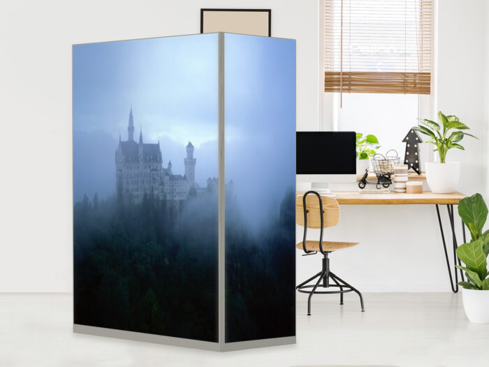 HomeOffice Sichtschutz Paravent Neuschwanstein