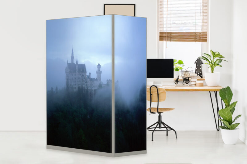 HomeOffice Sichtschutz Paravent Neuschwanstein