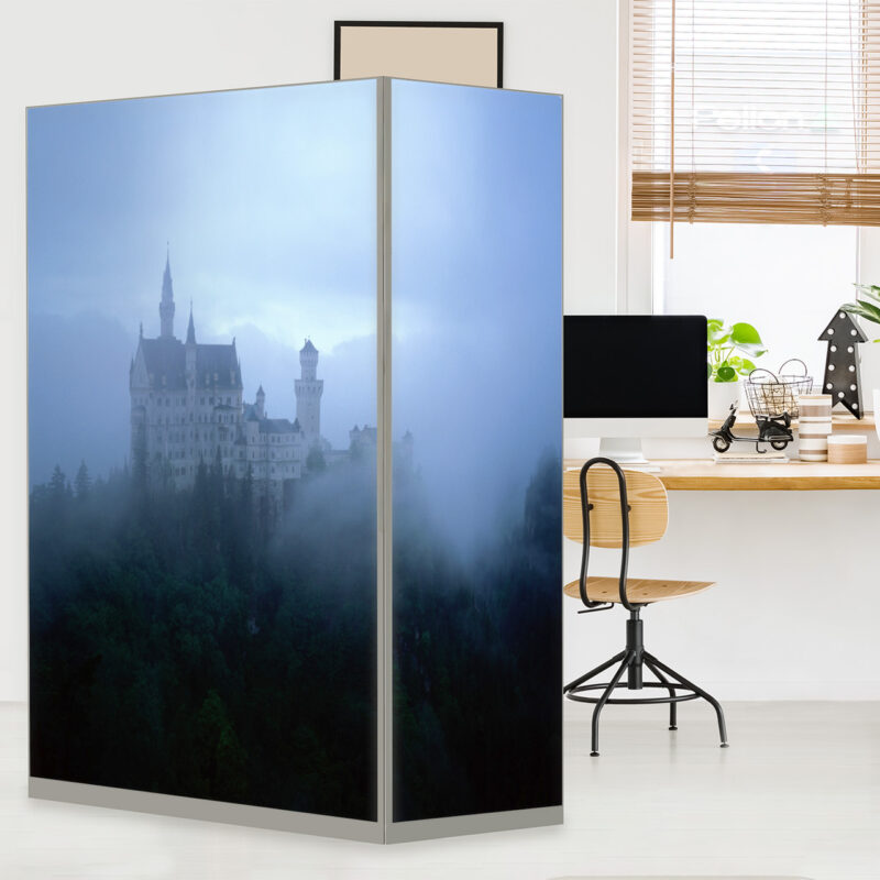 HomeOffice Sichtschutz Paravent Neuschwanstein