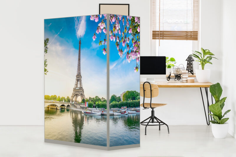 HomeOffice Sichtschutz Paravent Paris