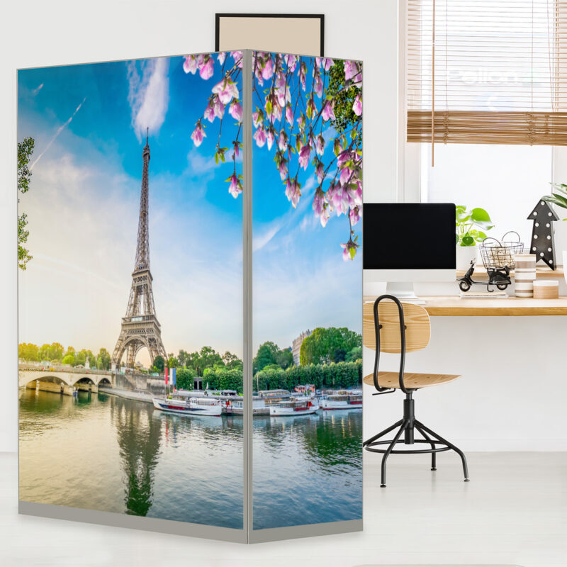 HomeOffice Sichtschutz Paravent Paris